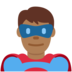 Twitter里的男超人：中黑肤色emoji表情