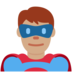 Twitter里的男超人：中等肤色emoji表情