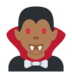 Twitter里的男吸血鬼：中黑肤色emoji表情