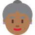 Twitter里的老妇人：中黑肤色emoji表情