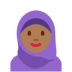 Twitter里的头巾女性：中深色肤色emoji表情