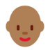 Twitter里的女性：中黑肤色，秃顶emoji表情