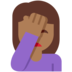 Twitter里的女性面部按摩：中等深色肤色emoji表情