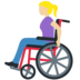 Twitter里的手动轮椅女性：中浅肤色emoji表情