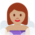 Twitter里的蒸汽房女性：中等肤色emoji表情