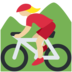 Twitter里的女子山地自行车：中浅肤色emoji表情