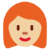 Twitter里的女性：中浅肤色，红发emoji表情
