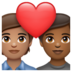 WhatsApp里的情侣: 成人成人中等肤色中等-深肤色emoji表情