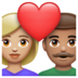 WhatsApp里的情侣: 女人男人中等-浅肤色中等肤色emoji表情