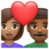 WhatsApp里的情侣: 女人男人中等肤色中等-深肤色emoji表情