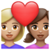 WhatsApp里的情侣: 女人女人中等-浅肤色中等肤色emoji表情