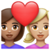 WhatsApp里的情侣: 女人女人中等肤色中等-浅肤色emoji表情