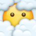 WhatsApp里的云中的脸-迷茫emoji表情