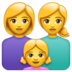 WhatsApp里的家庭：女人，女人，女孩emoji表情