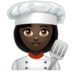 WhatsApp里的女厨师：深色肤色emoji表情
