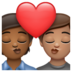 WhatsApp里的亲吻: 成人成人中等-深肤色中等肤色emoji表情