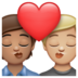 WhatsApp里的亲吻: 成人成人中等肤色中等-浅肤色emoji表情