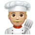 WhatsApp里的男厨师：中浅肤色emoji表情