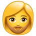 WhatsApp里的有络腮胡子的女人emoji表情