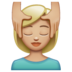 WhatsApp里的女性按摩：中浅肤色emoji表情