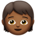苹果系统里的儿童：中黑肤色emoji表情