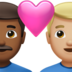 苹果系统里的情侣: 男人男人中等-深肤色中等-浅肤色emoji表情