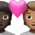 苹果系统里的情侣: 成人成人较深肤色中等肤色emoji表情