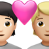 苹果系统里的情侣: 成人成人较浅肤色中等-浅肤色emoji表情