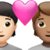 苹果系统里的情侣: 成人成人较浅肤色中等肤色emoji表情