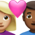 苹果系统里的情侣: 女人男人中等-浅肤色中等-深肤色emoji表情
