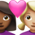 苹果系统里的情侣: 女人女人中等-深肤色中等-浅肤色emoji表情