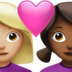苹果系统里的情侣: 女人女人中等-浅肤色中等-深肤色emoji表情