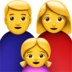 苹果系统里的家庭：男人，女人，女孩emoji表情