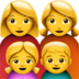 苹果系统里的家庭：女人，女人，女孩，男孩emoji表情