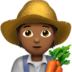 苹果系统里的农夫：中黑肤色emoji表情