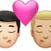 苹果系统里的亲吻: 男人男人较浅肤色中等-浅肤色emoji表情