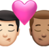 苹果系统里的亲吻: 男人男人较浅肤色中等肤色emoji表情