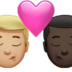 苹果系统里的亲吻: 男人男人中等-浅肤色较深肤色emoji表情