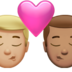 苹果系统里的亲吻: 男人男人中等-浅肤色中等肤色emoji表情