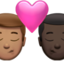 苹果系统里的亲吻: 男人男人中等肤色较深肤色emoji表情