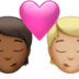 苹果系统里的亲吻: 成人成人中等-深肤色中等-浅肤色emoji表情