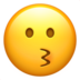 苹果系统里的亲吻的脸emoji表情