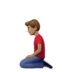 苹果系统里的跪着的男人：中等肤色emoji表情