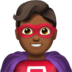 苹果系统里的男超人：中黑肤色emoji表情