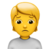 苹果系统里的皱眉的人emoji表情