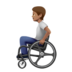 苹果系统里的手动轮椅使用者：中等肤色emoji表情