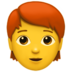 苹果系统里的人物：红发emoji表情