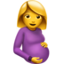 苹果系统里的孕妇emoji表情