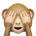 苹果系统里的捂眼睛的猴子emoji表情