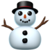 苹果系统里的没有雪的雪人emoji表情